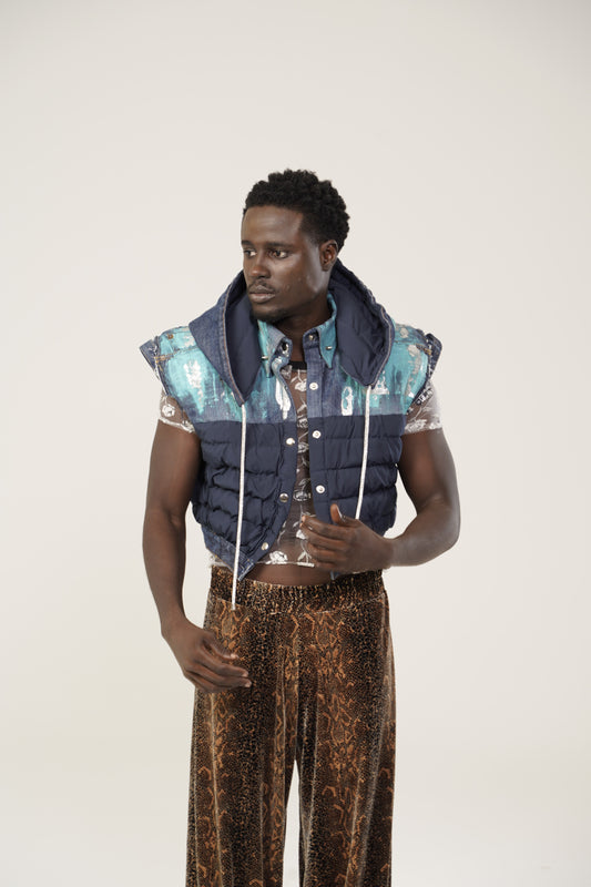 Silvertown-Evisu Gilet - Reworked Vintage Evisu Jeans