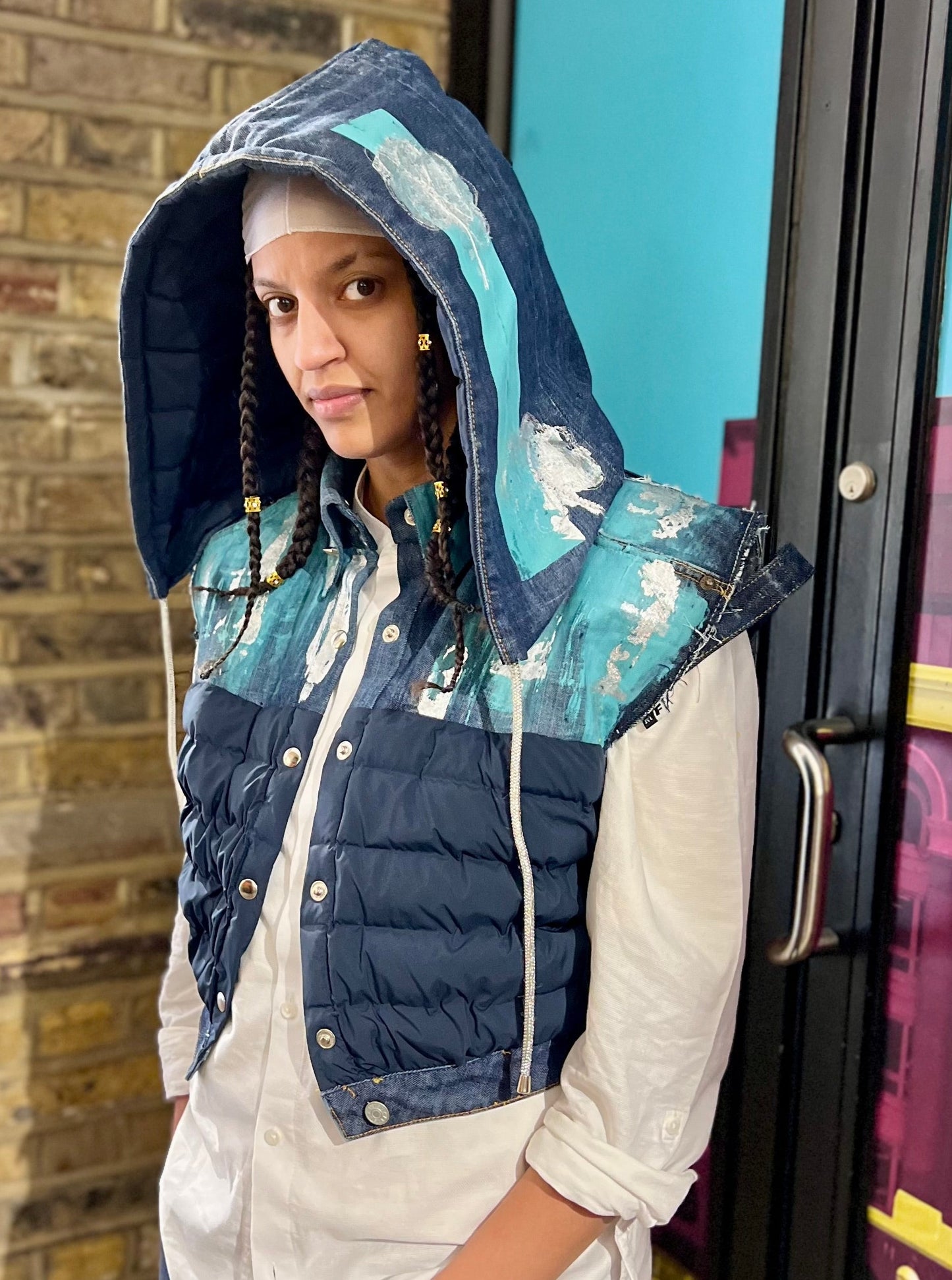 Silvertown-Evisu Gilet - Reworked Vintage Evisu Jeans