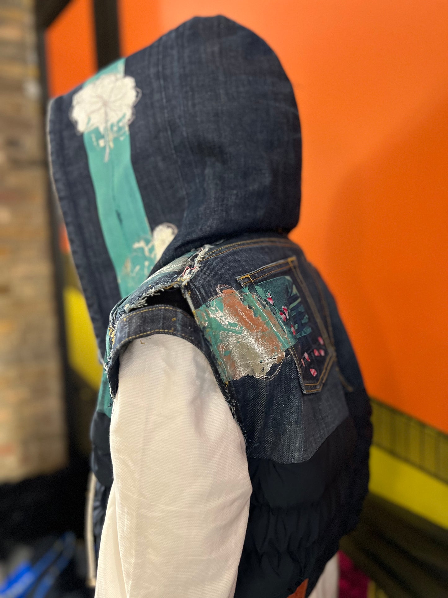 Silvertown-Evisu Gilet - Reworked Vintage Evisu Jeans