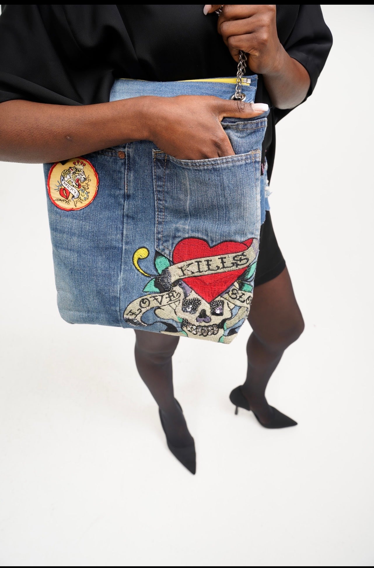Jubilee Hearts Denim Bag